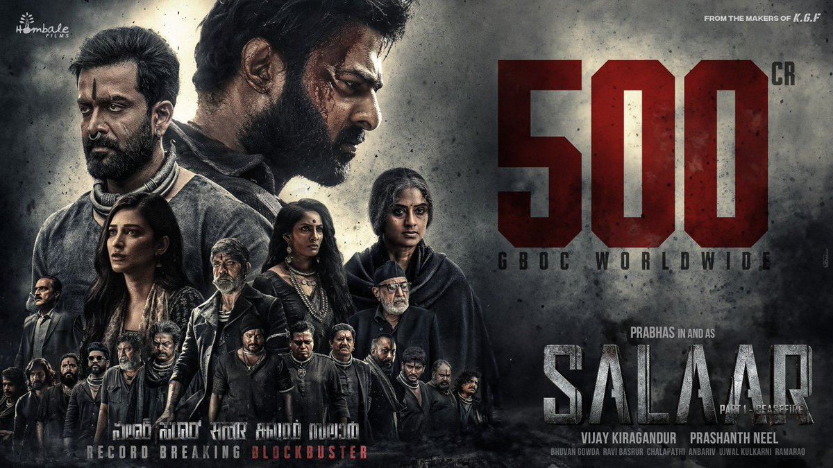 𝑫𝑬𝑽𝑨 𝑹𝑬𝑷𝑨𝑰𝑹𝑰𝑵𝑮 𝑩𝑶𝑿 𝑶𝑭𝑭𝑰𝑪𝑬 𝑹𝑬𝑪𝑶𝑹𝑫𝑺 💥 #SalaarCeaseFire has crossed a massive ₹ 𝟓𝟎𝟎 𝐂𝐑𝐎𝐑𝐄𝐒 at the worldwide box office (𝐆𝐁𝐎𝐂) #SalaarCeaseFireHits500Crs #Salaar #Prabhas #PrashanthNeel @PrithviOfficial @shrutihaasan @VKiragandur