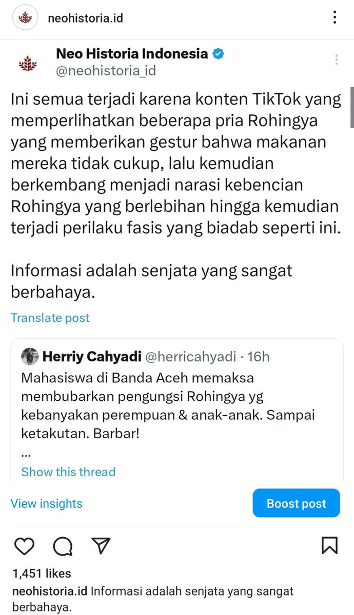 Sudah mulai dituduh dibayar UNHCR.