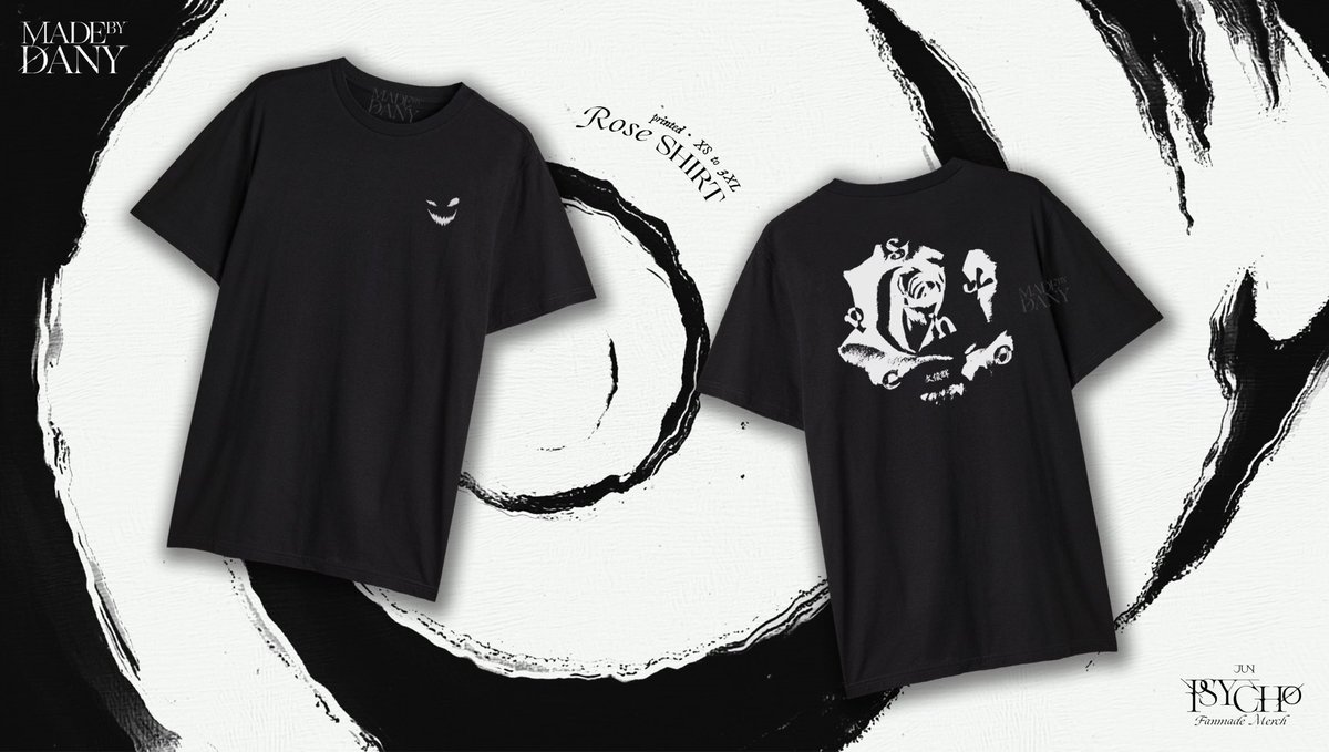 madebydanyph's tweet photo. interest check ✨

JUN Psycho Fanmade Merch ⛓️

🥀 Rib Knit Top
🥀 Shirt
🥀 Zip-Up Hoodie
🥀 Crossbody Bag

Pre-Order Period: Jan 2 (7PM) to Jan 8 (11:59PM) 

Price List &amp; Size Chart: TBA (Dec 30, 5PM) https://t.co/NkjrqEXo97