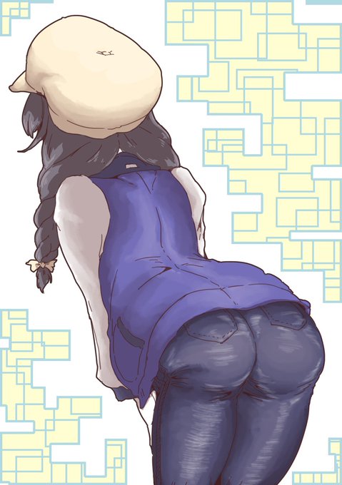 今日の日課はジャケットGパン背面花隈千冬ちゃんです 