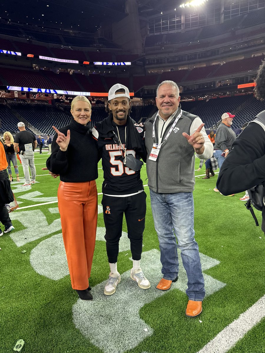 So proud of our Cowboys! They brought the #OrangePower to Houston! #GoPokes