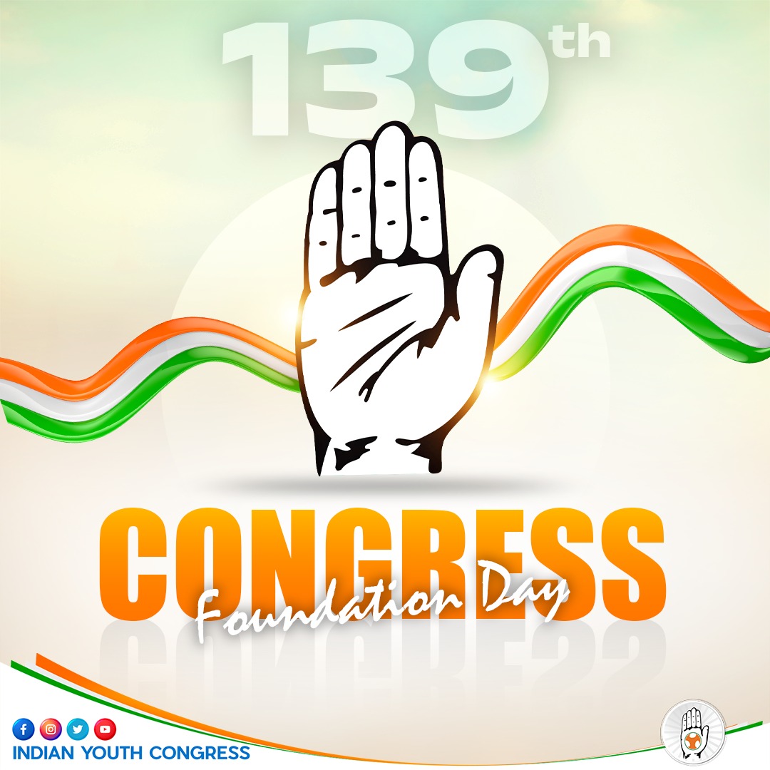 Mayurr Meshrram (@mayurr_meshrram) on Twitter photo भारतीय राष्ट्रीय कांग्रेस के 139वें स्थापना दिवस की हार्दिक शुभकामनाएँ।
#CongressFoundationDay 
<a href="/RahulGandhi/">Rahul Gandhi</a> <a href="/atullondhe/">Atul Londhe Patil (INDIA Ka Parivar)🇮🇳</a> <a href="/PravinIYC/">Pravinkumar Biradar 🦅</a> <a href="/ShabrinZeenat/">Zeenat Shabrin</a> <a href="/vedikakalantre1/">vedika Jain INC #जुडेगा भारत जीतेगा INDIA ❤️</a> <a href="/imshivrajmore/">Shivraj More</a> <a href="/NavneetTig12577/">Navneet Tighare</a> <a href="/INCIndia/">Congress</a> @INCAniketMhatre भारतीय राष्ट्रीय कांग्रेस के 139वें स्थापना दिवस की हार्दिक शुभकामनाएँ।
#CongressFoundationDay 
<a href="/RahulGandhi/">Rahul Gandhi</a> <a href="/atullondhe/">Atul Londhe Patil (INDIA Ka Parivar)🇮🇳</a> <a href="/PravinIYC/">Pravinkumar Biradar 🦅</a> <a href="/ShabrinZeenat/">Zeenat Shabrin</a> <a href="/vedikakalantre1/">vedika Jain INC #जुडेगा भारत जीतेगा INDIA ❤️</a> <a href="/imshivrajmore/">Shivraj More</a> <a href="/NavneetTig12577/">Navneet Tighare</a> <a href="/INCIndia/">Congress</a> @INCAniketMhatre