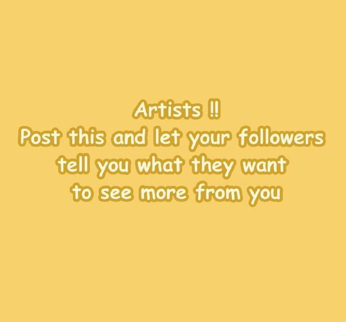 You know what in prep for next year's streams I wanna hear the kinds of things people would like to see more of me drawing.

I already have a few plans but eh I'm curious.