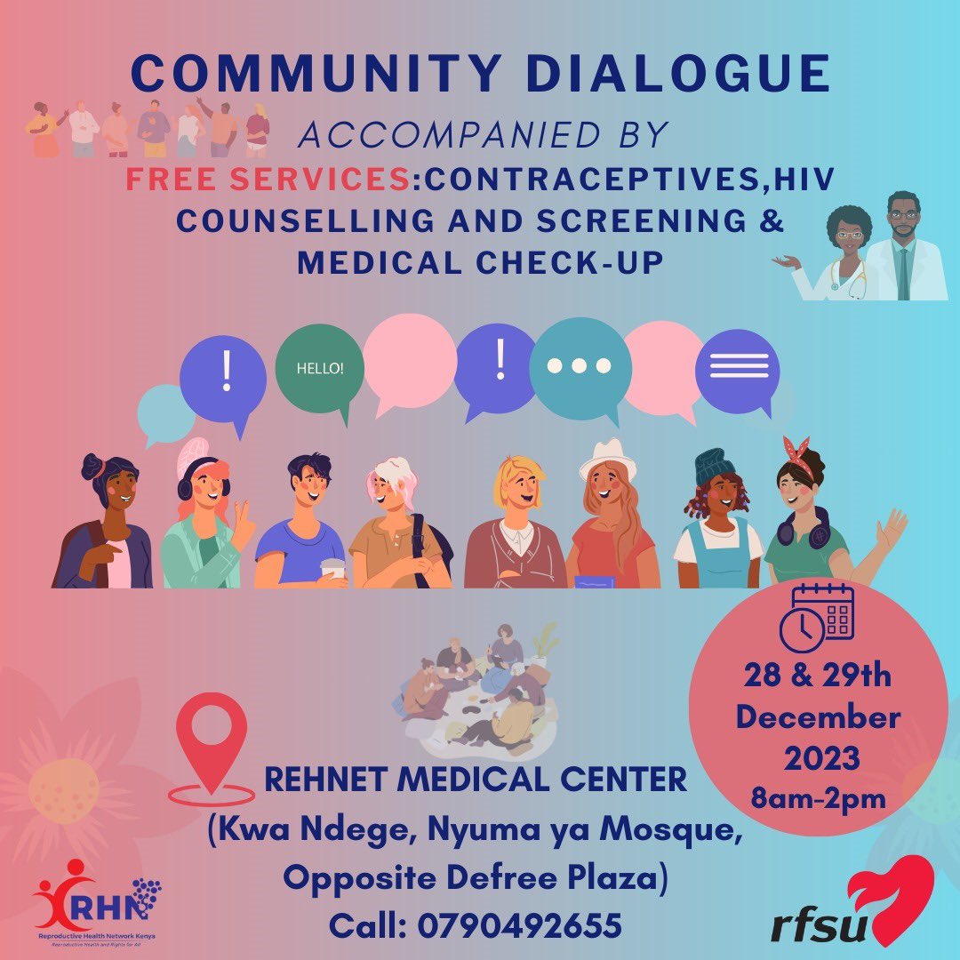 Fahe_K's tweet photo. Ongoing provision of FREE SRH services alongside community dialogue at @RehnetMed. Tell a friend to tell a friend. https://t.co/dHKu293qsu