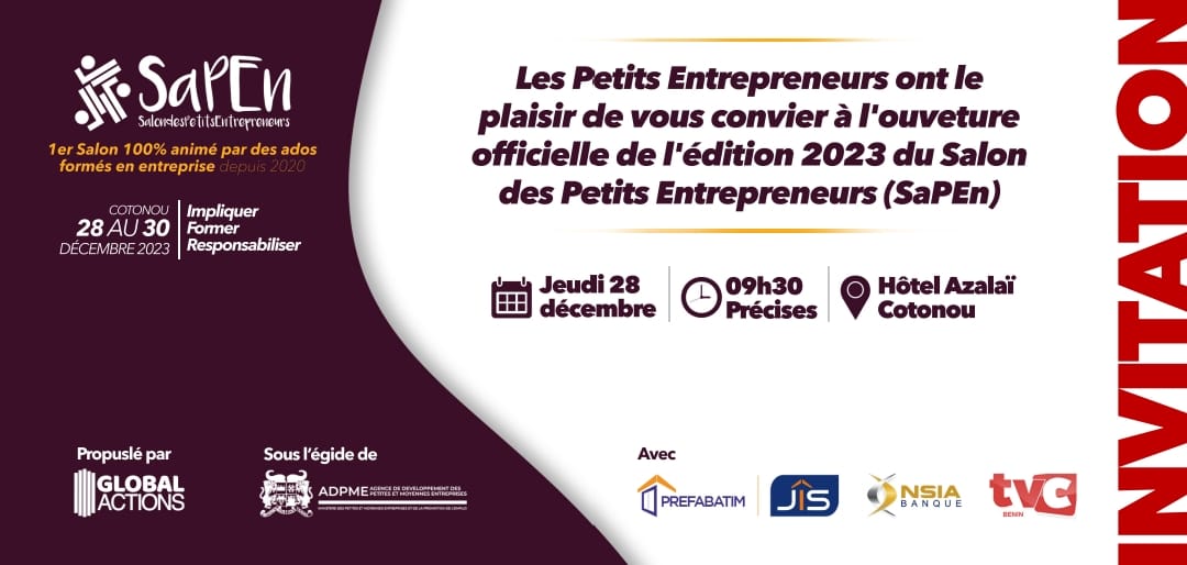 L'édition 2023 du Salon des Petits Entrepreneurs (#SaPEn2023) touchera bientôt à sa fin. Après des #stages en entreprise, les #enfants sont prêts pour le salon à l'hôtel #Azalaï les 28 et 29 décembre à partir de 9h30. Venez nombreux soutenir ces jeunes #entrepreneurs en herbe !