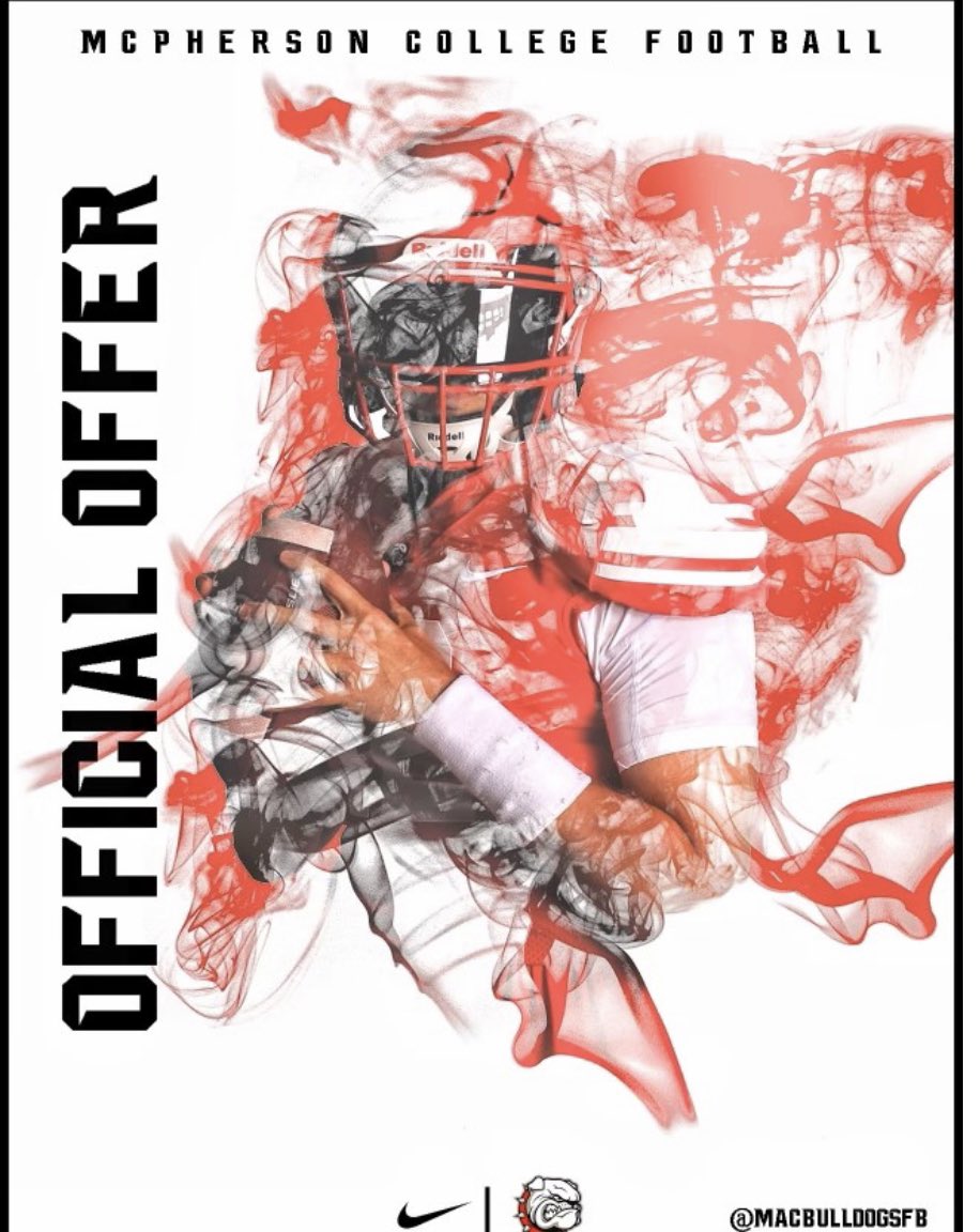 sharod_elly's tweet photo. Blessed to have received an offer to play football at McPherson College 🙏 @CoachJFisc @MACBulldogsFB #CollegeFootball https://t.co/gZQKn8BFPI