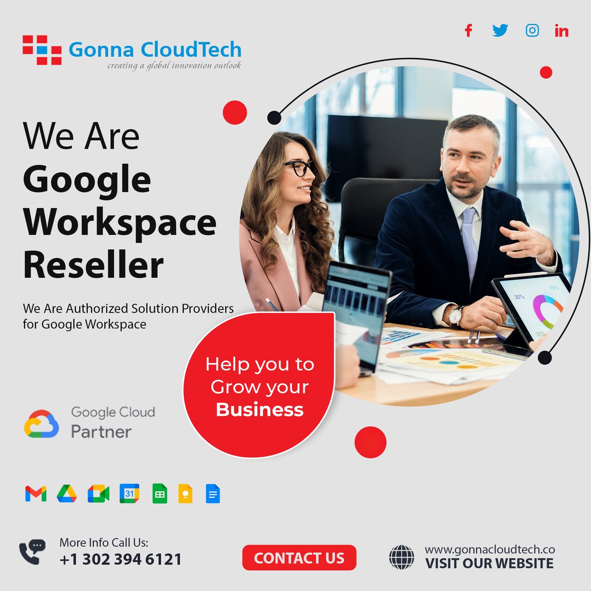 gonna90752's tweet image. Gonna CloudTech holds the prestigious status of an authorized Partner, Reseller, Vendor of Google Workspace in the USA. Experience top-tier professional services for Google Workspace email, ensuring seamless access to your emails and documents anytime, anywhere.

#GonnaCloudTech