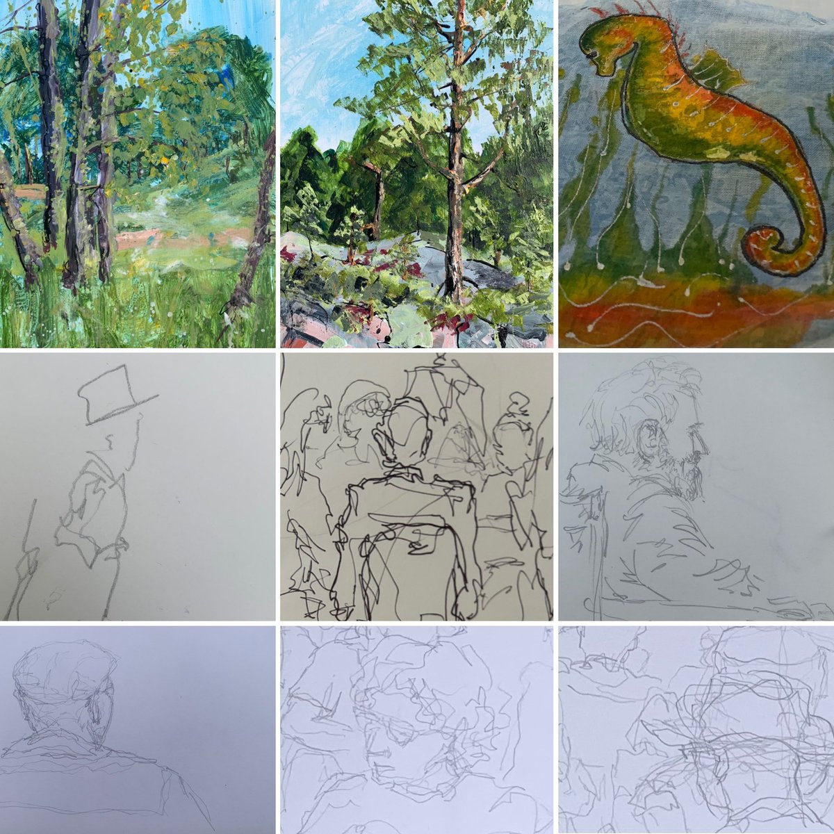 Today’s joyful thing - some of my drawing &amp; painting from over this year