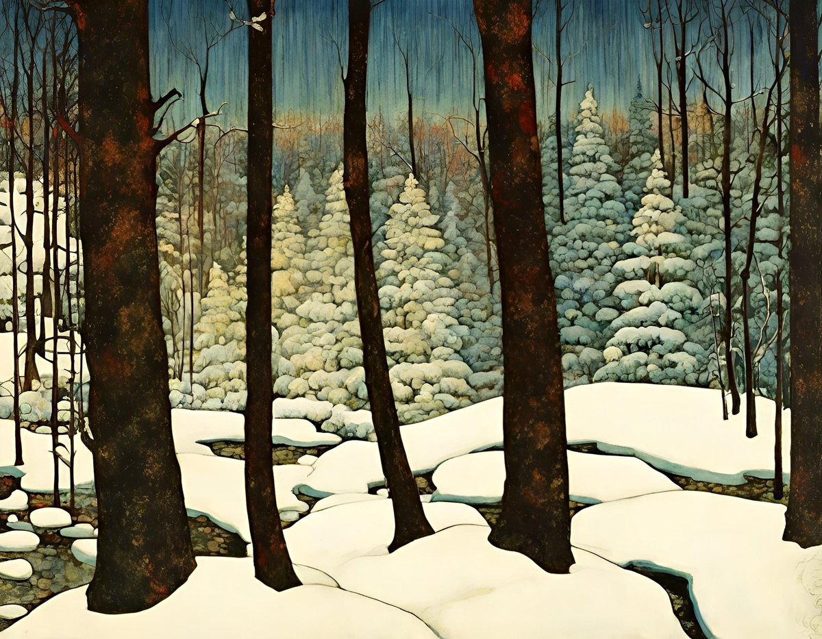 Jef Bourgeau Stopping By the Woods #americanartist