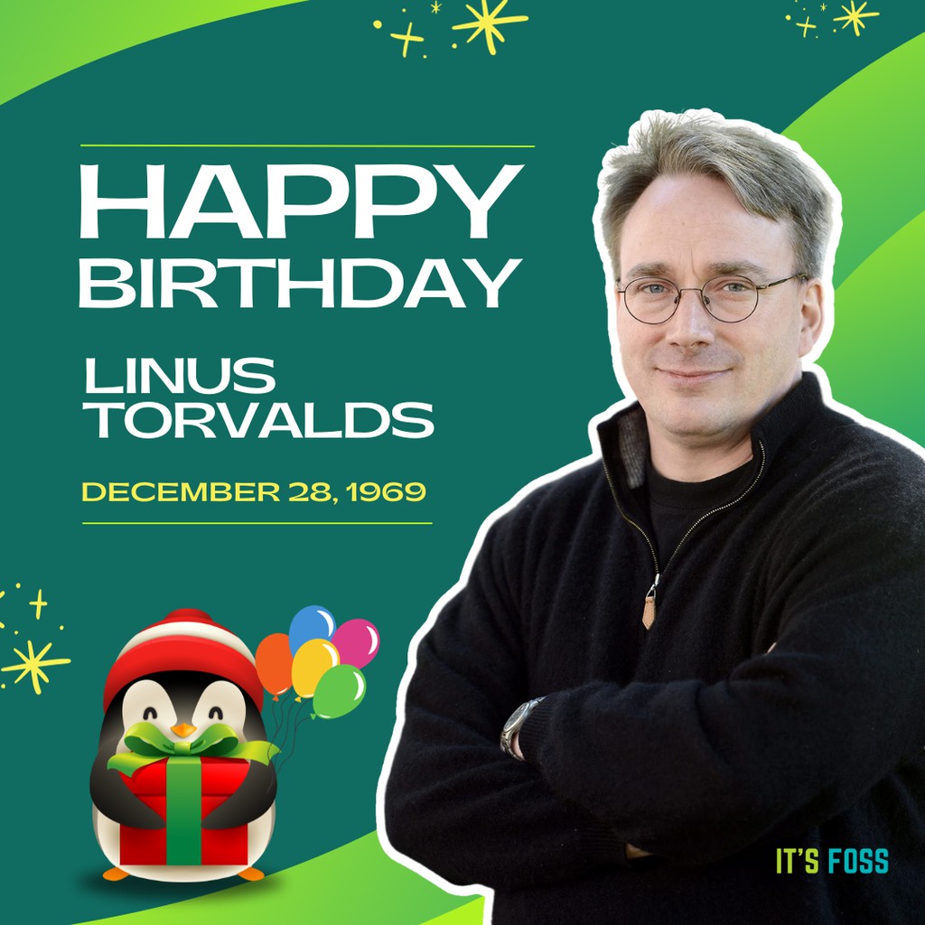 Happy Birthday to the Legend! 🎂 🎉 

#linux  #linustorvalds
