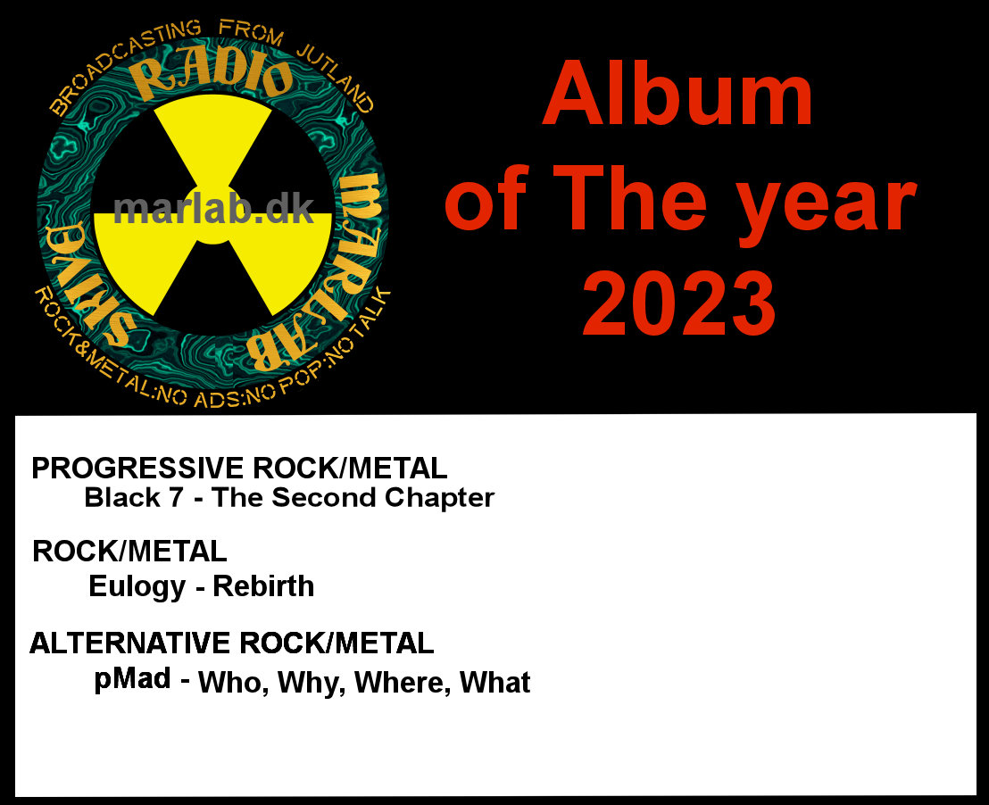 Absolutely delighted for <a href="/pmadtheband/">pMad</a> album 'Who Why Where What' to be the Alternative Rock / Metal Album of the Year 2023 along with the amazing <a href="/Black7germany/">Black 7</a> &amp; <a href="/eulogyrocks/">Eulogyrocks</a> - thank you so much #RadioMarlab for the brilliant support of rock artists

#altrock #altmetal #goth