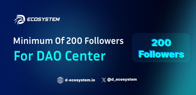 vespel_nub's tweet photo. 🌟 To unlock tasks on the DAO Center dashboard, we've set a new criterion: a minimum of 200 followers! 📈✨
Level up your audience and earn free DCX by carrying out some simple tasks on our DAO Center! Don't miss out! 🚀💰
Earn now! 👉 https://t.co/PQdY9NLTfK
#DAOCenter #EarnWithUs