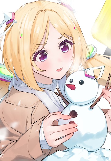#アロ絵 お出かけ前に雪遊びしちゃうアキちゃん