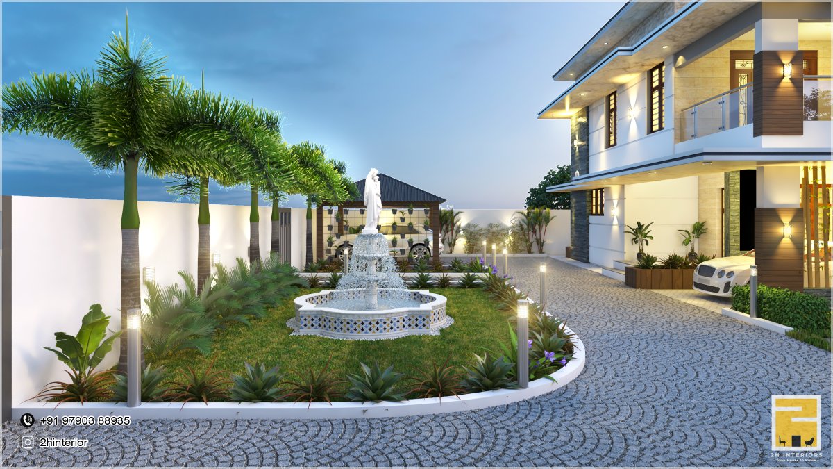 2hinteriors's tweet photo. A Car Parking with a vertical garden and a lush lawn haven adorned with a graceful Mary statue and a soothing fountain. Nature and luxury converge in perfect harmony. 🏡🌺🌿
Client: Sam prakash
Location: Kallakurichi
#LandscapingDesign #GardenInspiration #VillaGarden #CarHaven https://t.co/vi449Ksk4B