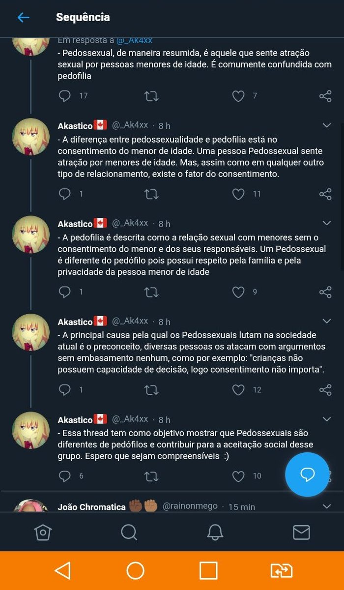 "A diferença está no consentimento"?. Sério? Uma criança não tem poder para consentir merda nenhuma. Abriram as portas para autogenefilia, parafilias e não iria demorar a abrir as portas da pedofilia. Eles saíram da escuridão e vieram a luz do dia.