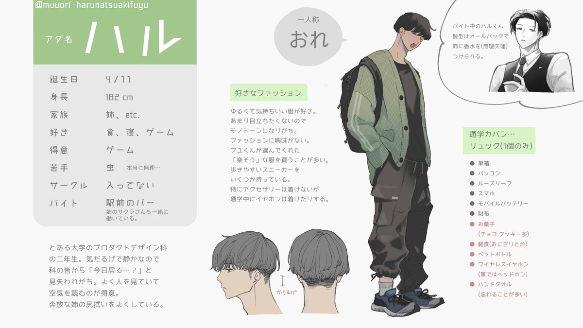 来年になったらFA垢を作り直してここのサブ垢?みたいな位置でやろうかなと思うので、垢できたらFA絵をセルフRPするかもです!バンとかされなければね🤔
その関係で今日フォローしてくださった方々!ここは主に↓の創作男子達を描いたりしてるので!FAだけでもいいですが!よかったら見てってください