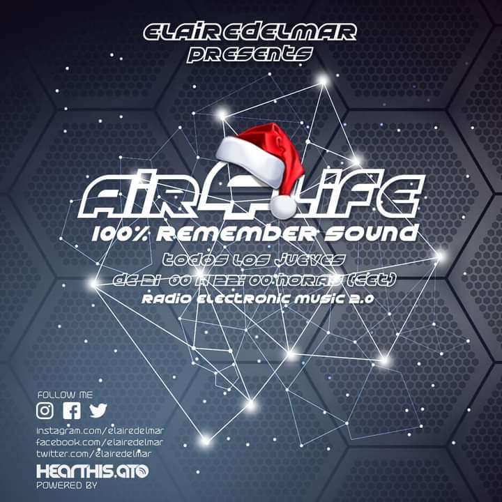 Hoy Jueves 28 de Diciembre del 2023 NUEVA EDICION DE AIR4LIFE 302 en Radio Electronic Music 2.0 !!!

Sera a Partir de las 21:00 Horas (CET) en Electronic Music 2.0 Radio

CANAL DE EMISION :

Electronic Music 2.0 Radio :
emradio20.es.tl

#elairedelmar #Trance