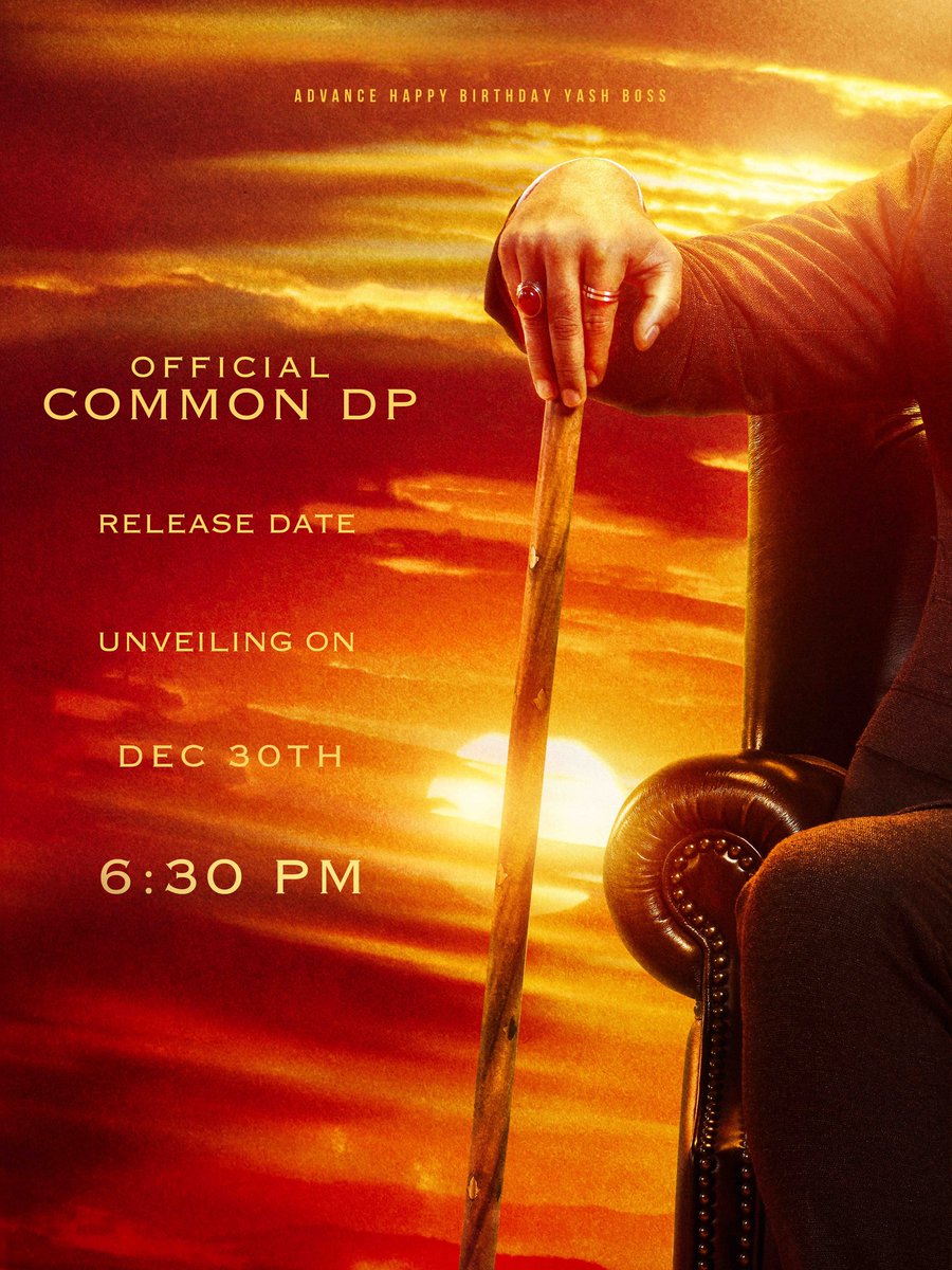YashTrends's tweet photo. Release date reveal for the much-awaited official Birthday CDP of Pan Indian star @TheNameIsYash Boss along with a special video will be out on December 30th at 6:30 PM 🔥😉 

#ToxicTheMovie #YashBOSS https://t.co/1qY7Az9nkT