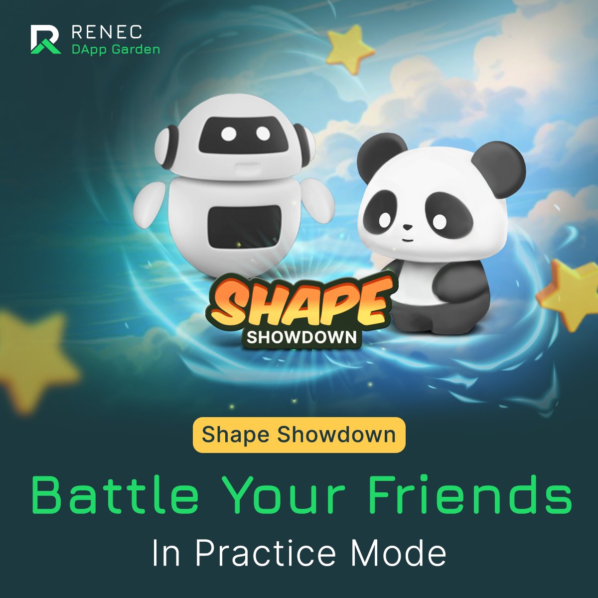 dAppGardenRENEC's tweet photo. ๐ฎ Rock - Paper - Scissors Challenge with Practice Mode on Shape Showdown! ๐
Wow, you can now practice on Shape Showdown here: https://t.co/1DcQoLFZr7
With Practice Mode you can train with:
๐ค Smart bots to get familiar and come up with advanced tactics.
๐ฅ Invite friends and family for fun battles.
๐ฐ Completely free, no need to stake PANDO.
Let's explore the new feature together and enjoy the full excitement on Shape Showdown!
#RENEC #dAppGarden #ShapeShowdown #PracticeMode #NFT #PANDO