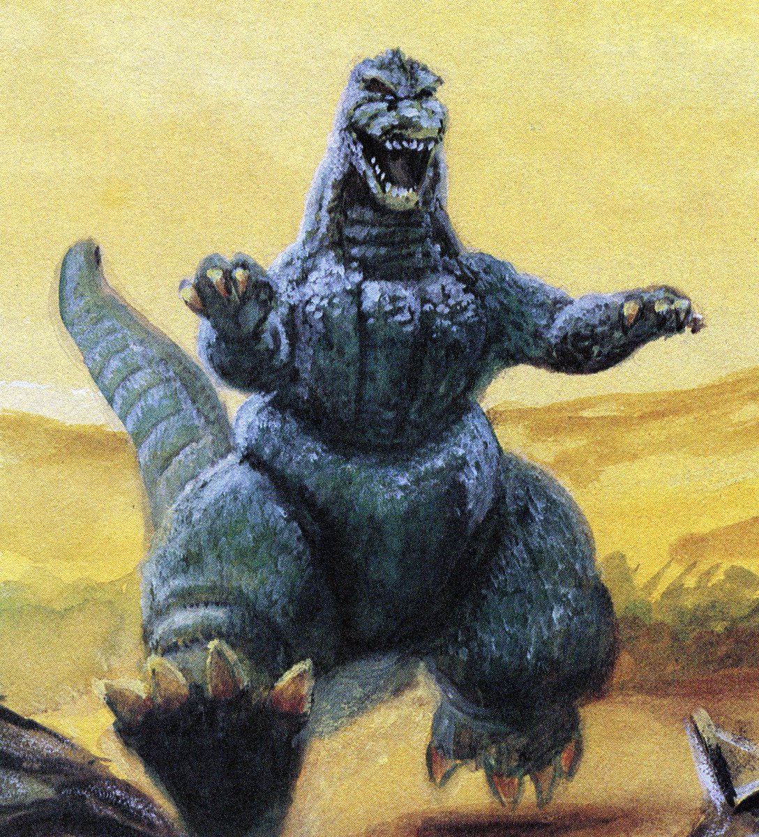 Despite his thicc, bulky proportions apparently Heisei Godzilla can run... just awkwardly, lol