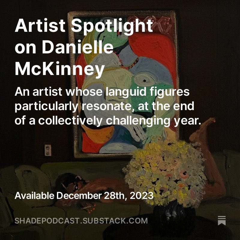 In todays Shade Art Review, Anne Kimunguyi examines the comforting work of artist Danielle McKinney, offering us the gentle reminder that “recuperation can be more than a reactive act in the face of a shared sense of exhaustion.” open.substack.com/pub/shadepodca…