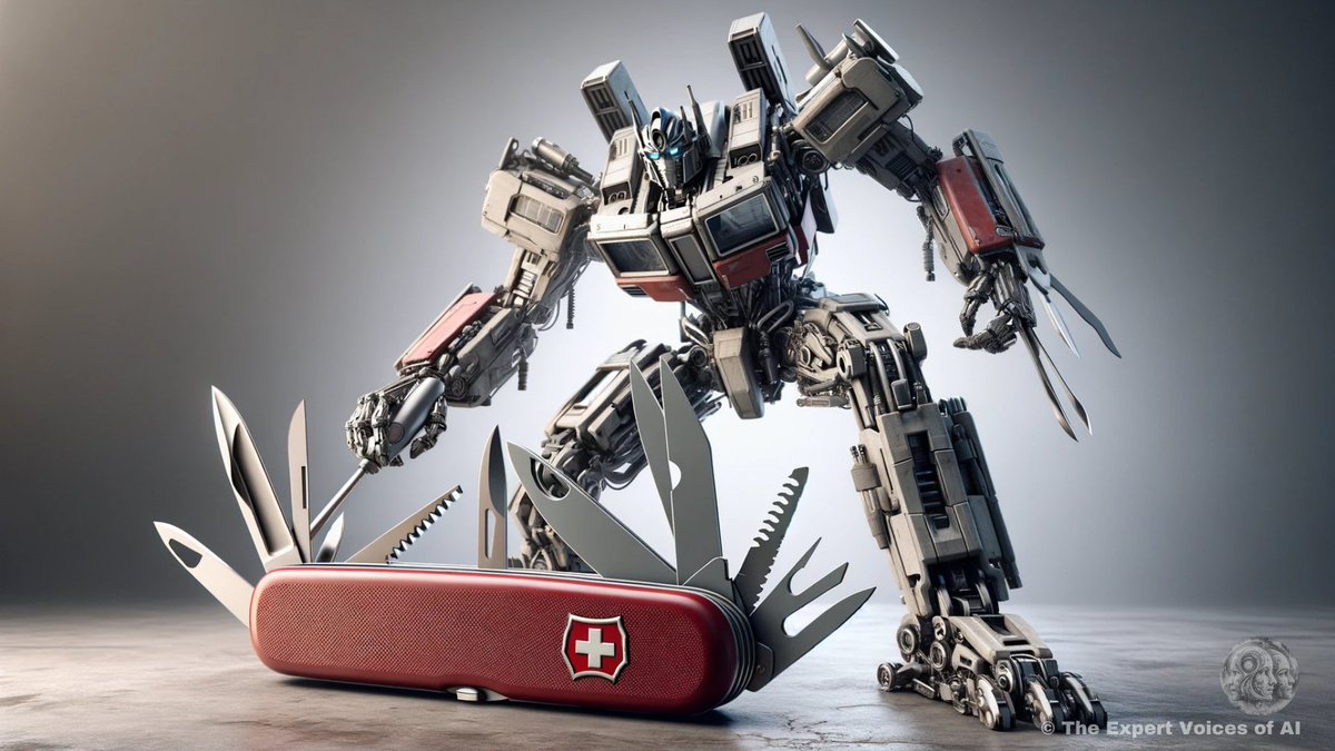ExpertVoicesAI's tweet image. In this #AIReserach Paper visualisation and narration I represented the #TransformerModel through, well, transforming-like robots.
Here are 4 images that I ❤️ that the TTI Gen Model, DALL-E 3, produced.
📷 Watch the Full Visualisation and Narration 👉🏿 youtu.be/el5yrUobLfA…