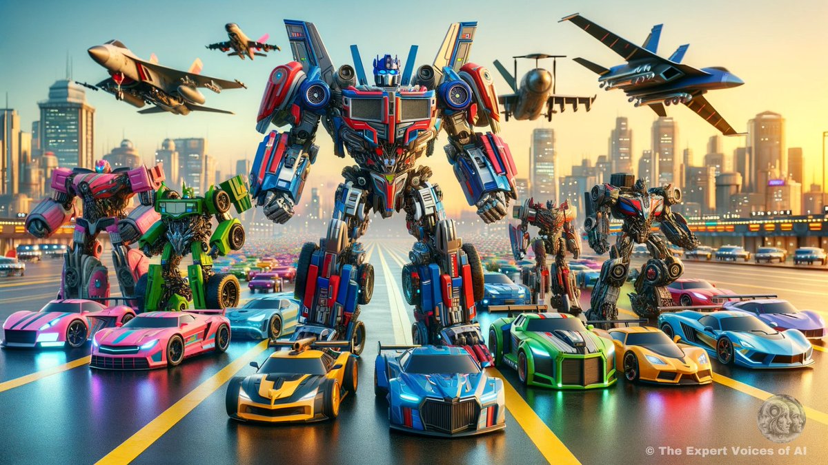 ExpertVoicesAI's tweet image. In this #AIReserach Paper visualisation and narration I represented the #TransformerModel through, well, transforming-like robots.
Here are 4 images that I ❤️ that the TTI Gen Model, DALL-E 3, produced.
📷 Watch the Full Visualisation and Narration 👉🏿 youtu.be/el5yrUobLfA…