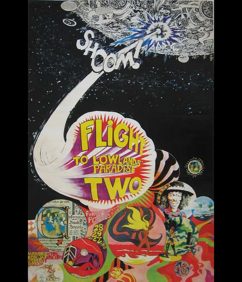 pinkfloyd's tweet photo. The poster for a two-day, non-stop festival in 1968 in Utrecht, The Netherlands, which was due to have Jimi Hendrix as a headliner but he pulled out, so Pink Floyd took his place. https://t.co/Bx5LKF9jM8