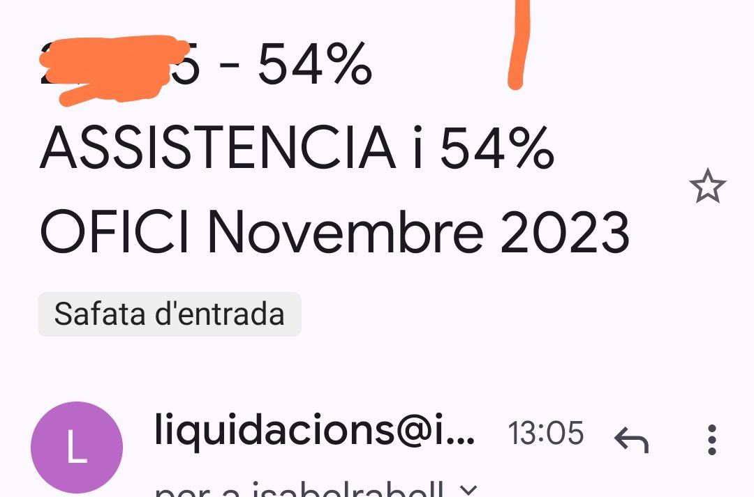 isabelrdos's tweet photo. Se imagina cualquiera de los que leen que hoy les pagasen el 54% de su nómina del mes de Noviembre???
Pues eso es lo que ha pasado hoy a los abogados de oficio de Catalunya.
Y con agradecimiento profundo!
Y no, no hay intereses por demora.
#TOdigno https://t.co/1tl8eOth5q