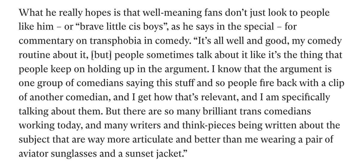 New G*rvais special is out, meaning the 2019 James Acaster routine calling him out is trending (again). Last year, I asked James about this clip repeatedly going viral, and think his response is still worth reading