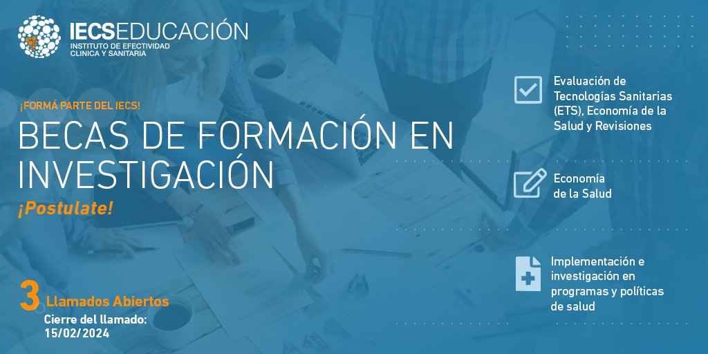 iecsarg's tweet photo. 🚀REAPERTURA DEL LLAMADO ¡Formá parte del #IECS! 🙌
Reabrimos la convocatoria a Becas de formación en investigación 2024.
🔗 Para postularte ingresá a https://t.co/s4Z1CvUuZy
🗓 Tenés tiempo hasta el 15 de Febrero 2024.
📩Dudas o consultas: info@iecs.org.ar
#BecasIECS https://t.co/DTctjKw41t