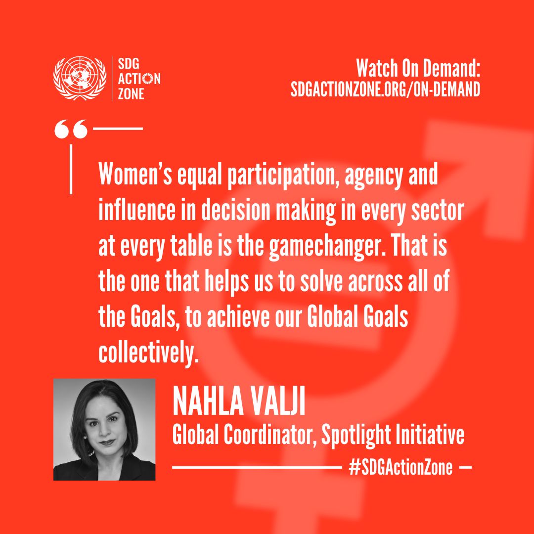 💬: @GlobalSpotlight Global Coordinator @nahlav shares her insights on gender equality at the #SDGActionZone. ⁠ Listen to Nahla and the 'How do we know what's working?' panel On Demand at sdgactionzone.org/on-demand. ⁠ ⁠ --⁠ #ForPeopleForPlanet #RaiseAccountability #GlobalGoals