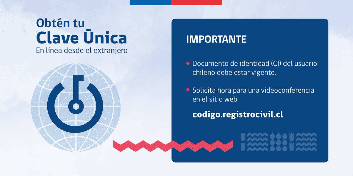dicoex's tweet photo. 📌¿Sabías que puedes obtener tu #ClaveUnica en línea desde el extranjero?  

📲Solicita tu código de activación por videoconferencia en https://t.co/rCmCMDD8fm https://t.co/bFeKIMZPfk