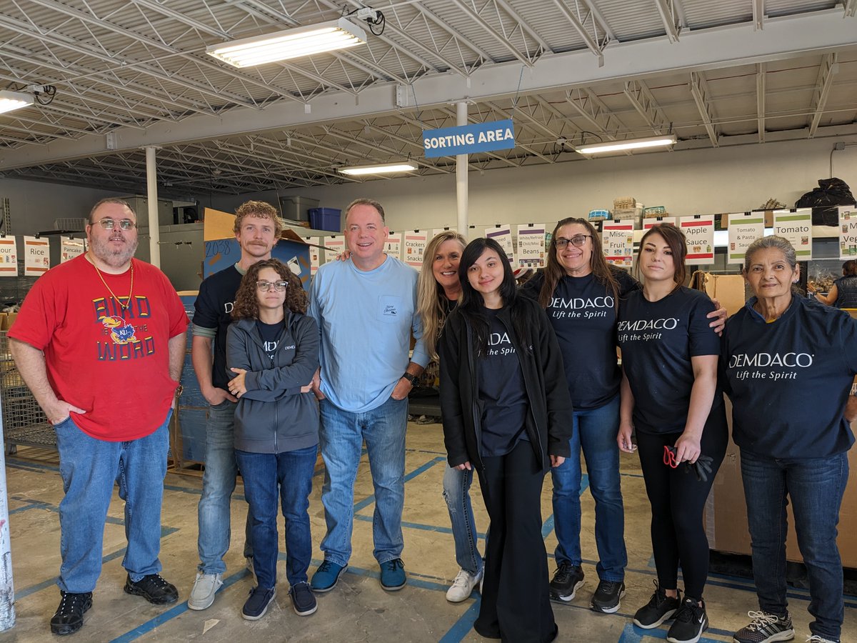 CatholicCharitiesKS (@ccnek) on Twitter photo Earlier this month, we had the privilege to welcome a passionate team from <a href="/DEMDACO/">DEMDACO</a> to #volunteer at our Hope Distribution Center (HDC) food warehouse. They rolled up their sleeves to sort food for their service day, and we are so thankful for their time and efforts! Earlier this month, we had the privilege to welcome a passionate team from <a href="/DEMDACO/">DEMDACO</a> to #volunteer at our Hope Distribution Center (HDC) food warehouse. They rolled up their sleeves to sort food for their service day, and we are so thankful for their time and efforts!