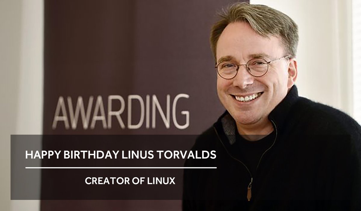 Happy Birthday, Linus Torvalds ! 🥳🥳🎂🎂
Thank you Father of Linux

#linustorvalds #linux #deepin