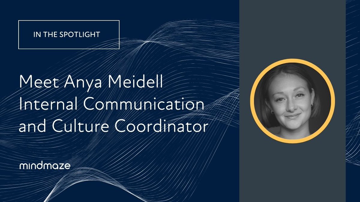Our 'In the spotlight' series is back for 2024! To get you in the mood, here's a brand-new Q&amp;A with Anya Meidell, our Internal Communication and Culture Coordinator at MindMaze. Click mindmaze.com/team/spotlight to read more:  #EmployeeProfile