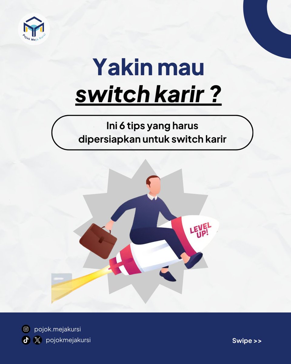 pojokmejakursi's tweet photo. Udah mau 2024 tapi masih bingung dan ragu mau switch career? 🤔 Eits, tunggu dulu Min-poki bawa 6 tips buat kamu! Jangan lupa dilike dan save thread ini dulu ya, bestie 😉

💡6 Tips Switch Karir yang Perlu untuk Dipersiapkan💡

#switchcareer #karircot #freshgraduate https://t.co/jApSW7QlO7
