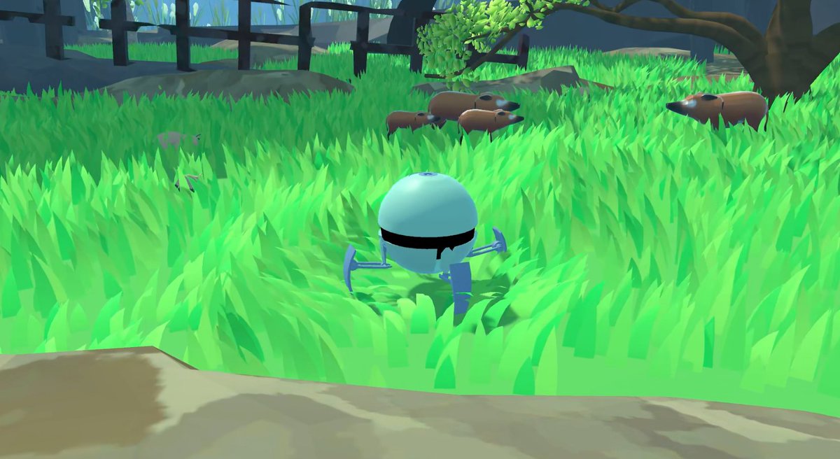 TinyRoomStudio_'s tweet photo. Here are some screenshots of the game we are currently working on. Second Nature. The goal is to bring back nature to a desolate world. The screenshots show how much can be done with a little bit of hard work. #indiegames #cozygames #relaxingrobots https://t.co/fRYaEY3hCX