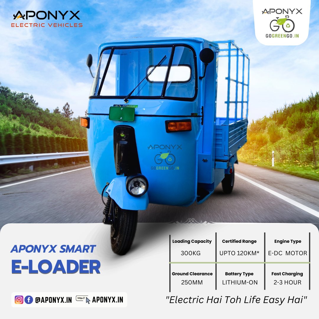 Aponyxin's tweet photo. Empower Your Logistics: The Future of Efficient and Eco-Friendly Cargo Handling Electric loader. 🌍

🤙+91-8585900211
📥 info@aponyx.in
⚡Electric Hai Toh Life Easy Hai!

#electricvehicle #ev #loader #cargo #auto #tempo #electricvehicles #dumptruck #loader https://t.co/D9y1xAXnSH