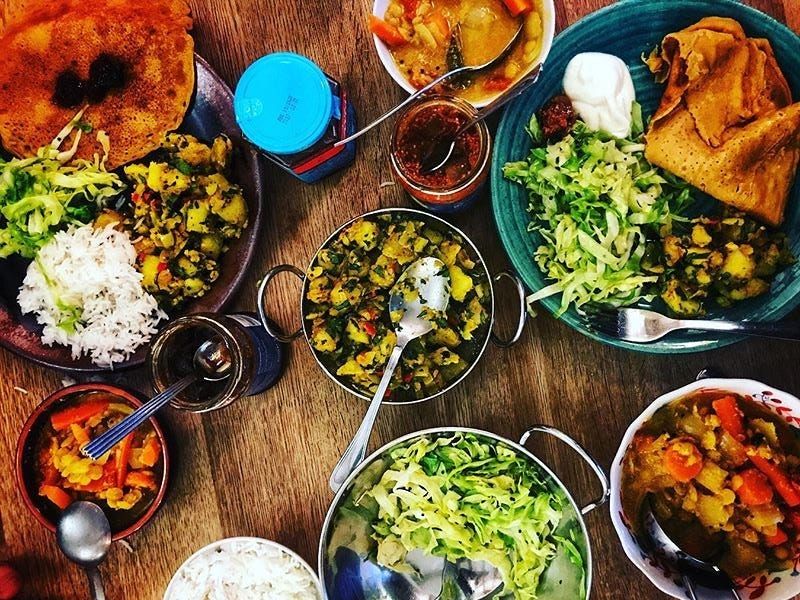 It's always nice to keep a record of great meals 🫕🧄🧅🍷 This was #wintersolstice menu last Fri. My highlight was the matar paneer, but I think guests would have voted the wild card Indian-inspired cauliflower trees as the star  ✨ Read the full menu >>> buff.ly/41FGygD