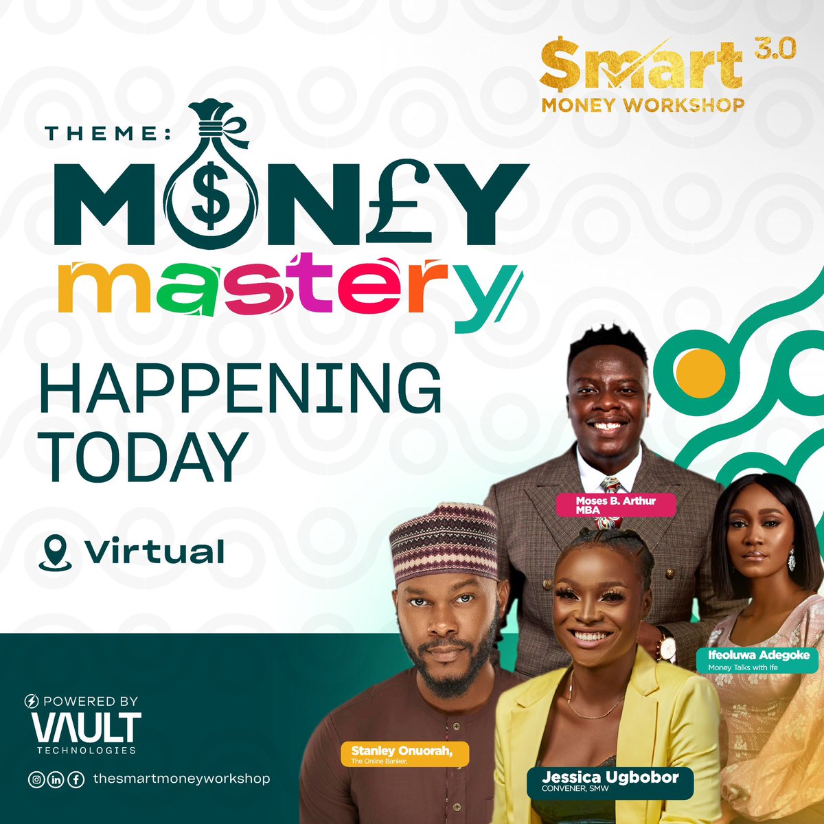 SMWafrica's tweet photo. TODAY!!🥳

If you haven't registered with the link in the bio, you will miss the live link. Do it now!!

Nigeria: 10:00 AM
Ghana: 9:00 AM
#smartmoneyworkshop #smw3.0 
#warristate https://t.co/CU0V0oxpen