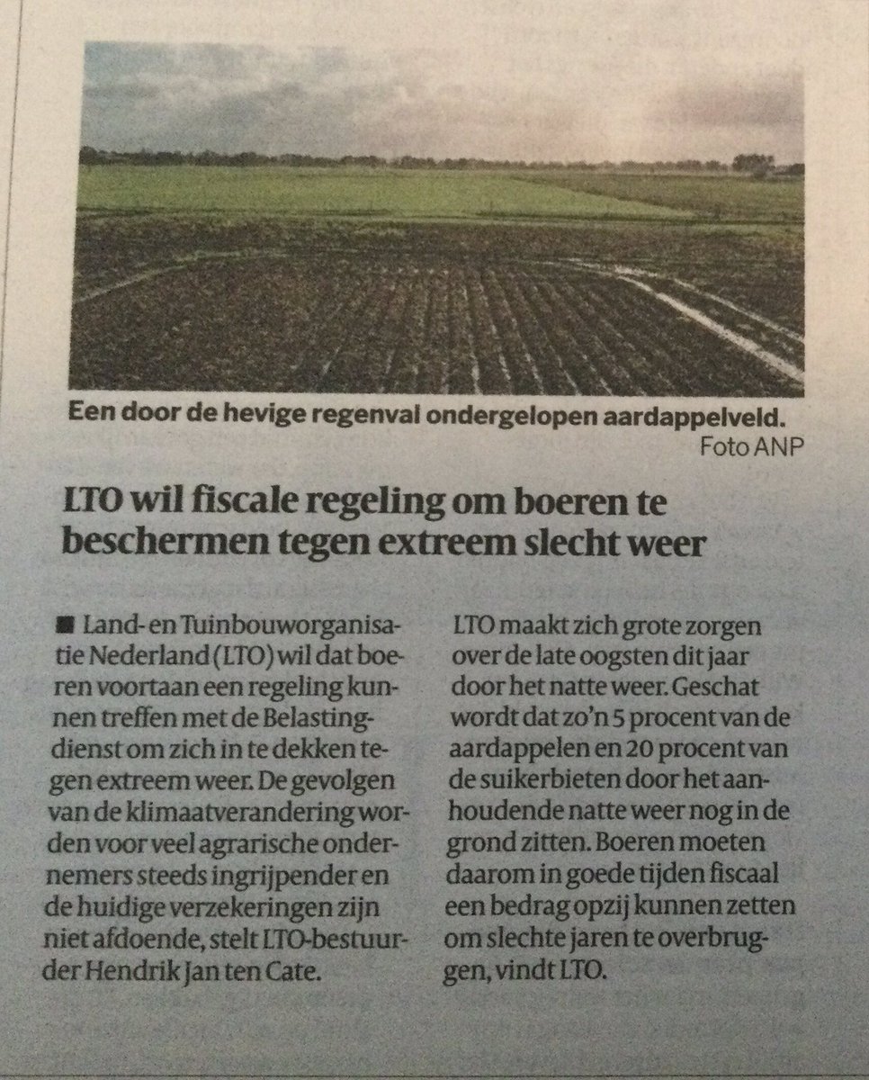 Sector die het klimaat opwarmt en dat hardnekkig ontkent of bagatelliseert wil nu een fiscale regeling om zichzelf te beschermen tegen de gevolgen van het eigen wangedrag.