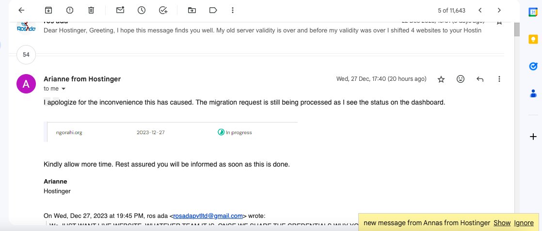 ngorahi's tweet photo. @Hostinger @Hostinger Check the screenshot after so many days of waiting the website is rejected WHY? Check the DATE and Today Rejected. This is the service you provide. Transfering of website is still not completed after many days???? https://t.co/ujU2dWtsoT