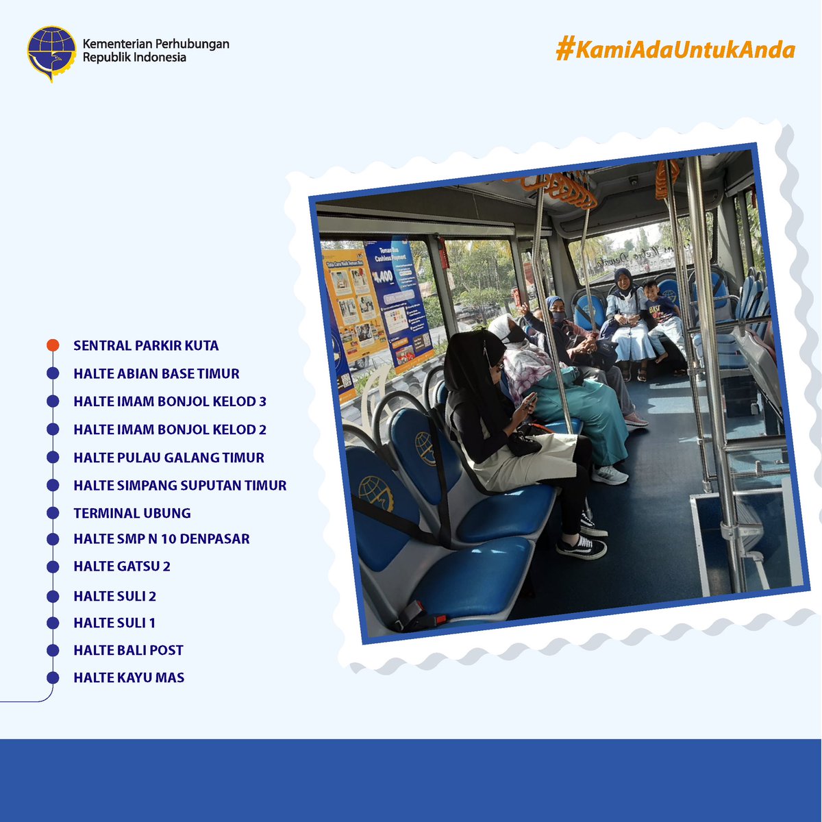 teman_bus's tweet photo. Liburan akhir tahun di Bali emang ga pernah bikin bosen. Nah biar tambah seru kamu bisa naik Teman Bus langsung dari Bandara ke kawasan Kuta, Tuban atau Imam Bonjol lho. Yuk cek dulu rutenya disini!

Info lengkap cek https://t.co/N2TCM7n7Gt

#KamiAdaUntukAnda
#DownloadTemanBus https://t.co/lphzoqOHHA