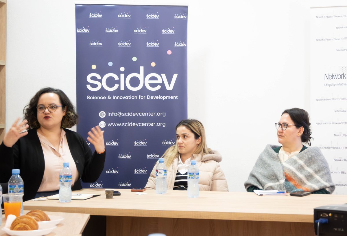 SCiDEV_Center's tweet photo. In our final #STEMtalk in #Kukës we reflected on how gender stereotypes influence women’s educational pathways and careers and the importance of career counseling in empowering youth to pursue paths aligned with their passion, skills, and future job prospects. https://t.co/dfRXvM36DZ