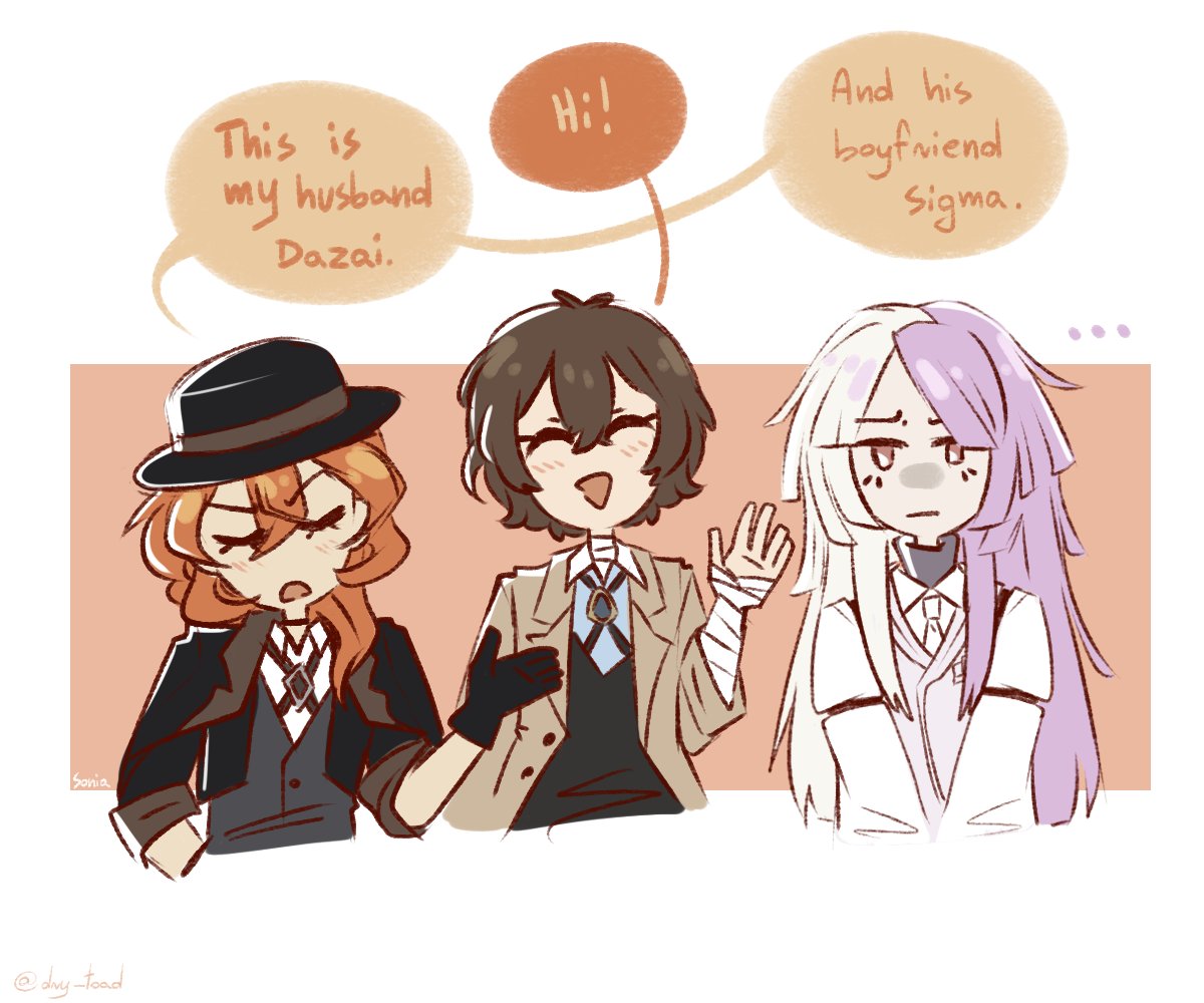 dry_toad's tweet photo. I don't have anything new to offer so here's a quick repost 

#bsd #chuuya #dazai #sigma #soukoku #sigzai #Kunikidazai 
#文スト https://t.co/ixSYTt2opV