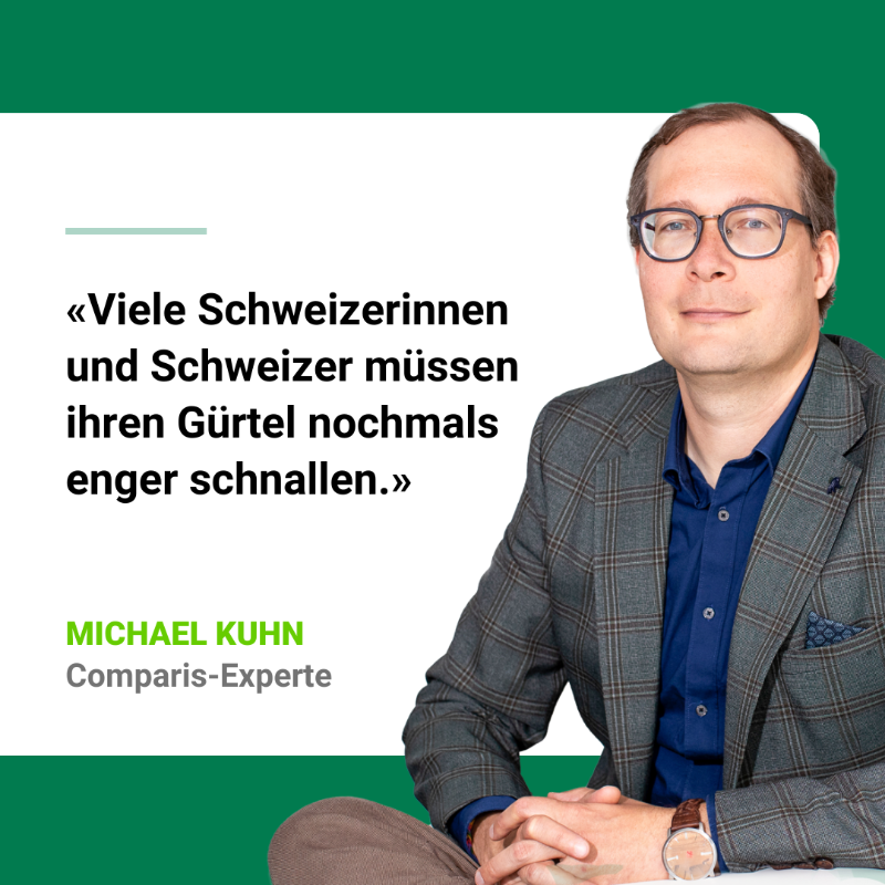 Comparis's tweet photo. 29 Prozent erwarten eine Verschlechterung ihrer finanziellen Situation für 2024. Das zeigt eine #Comparis-Umfrage. Alle Details 👉 https://t.co/zNyUva2dfk @Michael_Kuhn_