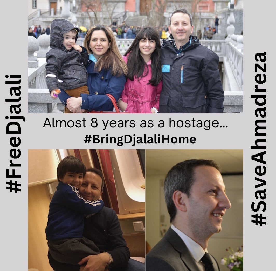 Over 2800 days of unlawful imprisonment for Dr. Ahmadreza Djalali in Iran, a Swedish-Iranian medical doctor, father of two and EU citizen. Sweden and the EU must act and immediately #BringDjalaliHome #FreeDjalali #SaveAhmadreza