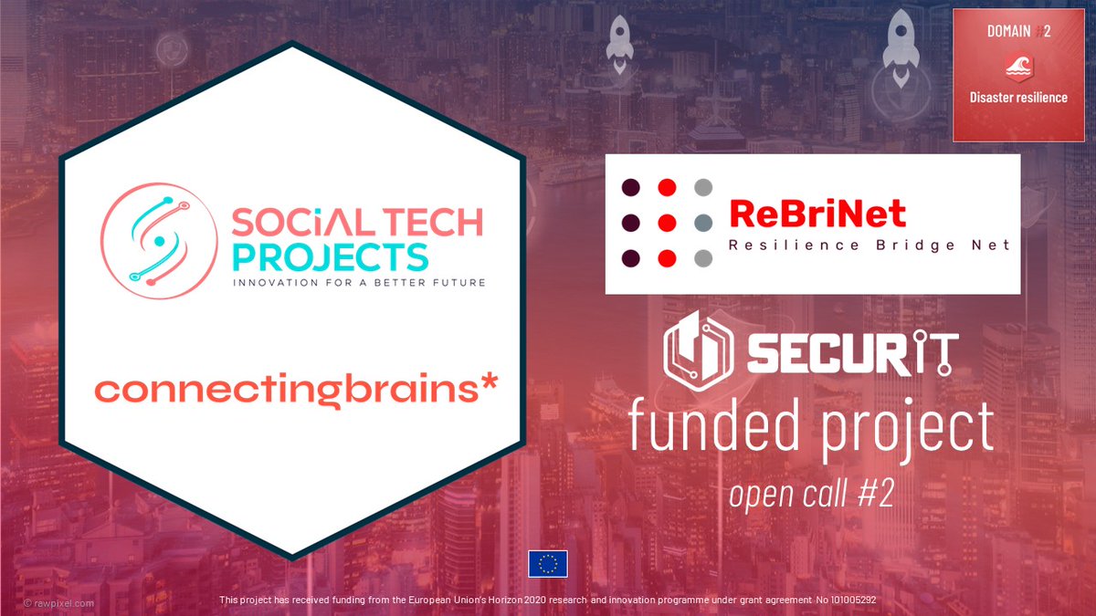 🔎SecurIT OC2 funded projects Zoom#14 #ReBriNet “The project aims to create an innovative solution that can create collaboration between first and second responders and the general public to enhance society's resilience.”, Social Tech Project. Learn more➡ securit-project.eu/funded-project…