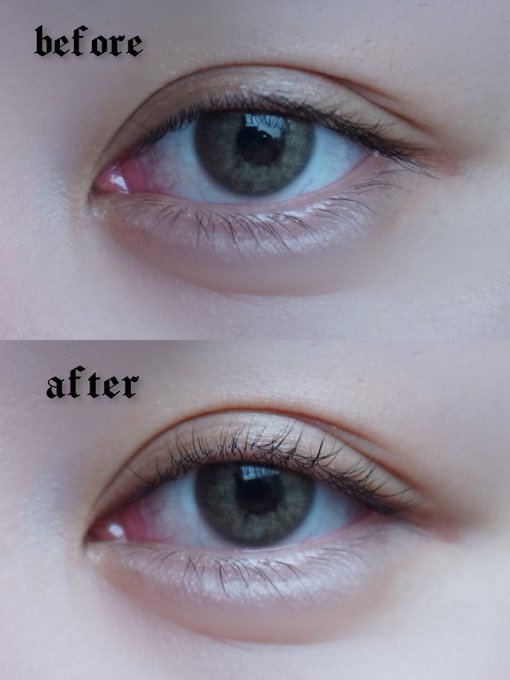 ใครมีปัญหาเรื่องที่ดัดขนตาหนีบหนังตา หรือองศาตาไม่เข้ากับที่ดัด ดัดละขนตาหัก อยากแนะนำอันนี้อ่ะ ในรูปตาเราเอง ปัดแบบมาสคาร่าได้เลย ในรูปคือยังไม่ได้ปัดมาสคาร่า ใช้เครื่องเพียวๆ ละเครื่องนี้ใช้หลังปัดมาสคาร่าได้นะ ให้มันไม่เป็นก้อน (สภาพใช้จริง จนเยิน จนไม่กล้าให้ใครยืม555)